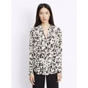 VINCE. Silk Popover Blouse Top